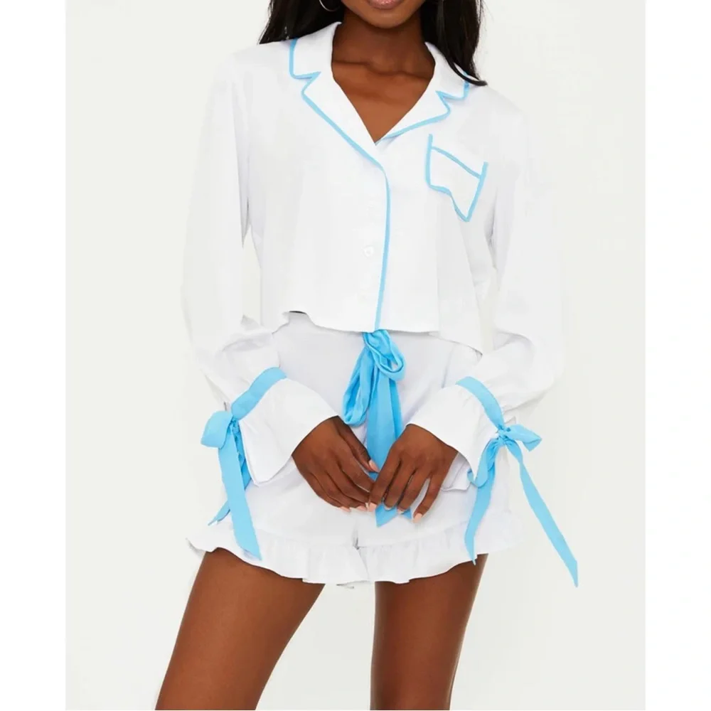 Beach Riot Hetta Ruffle and Bows Pajama Set - Picture 2 of 6
